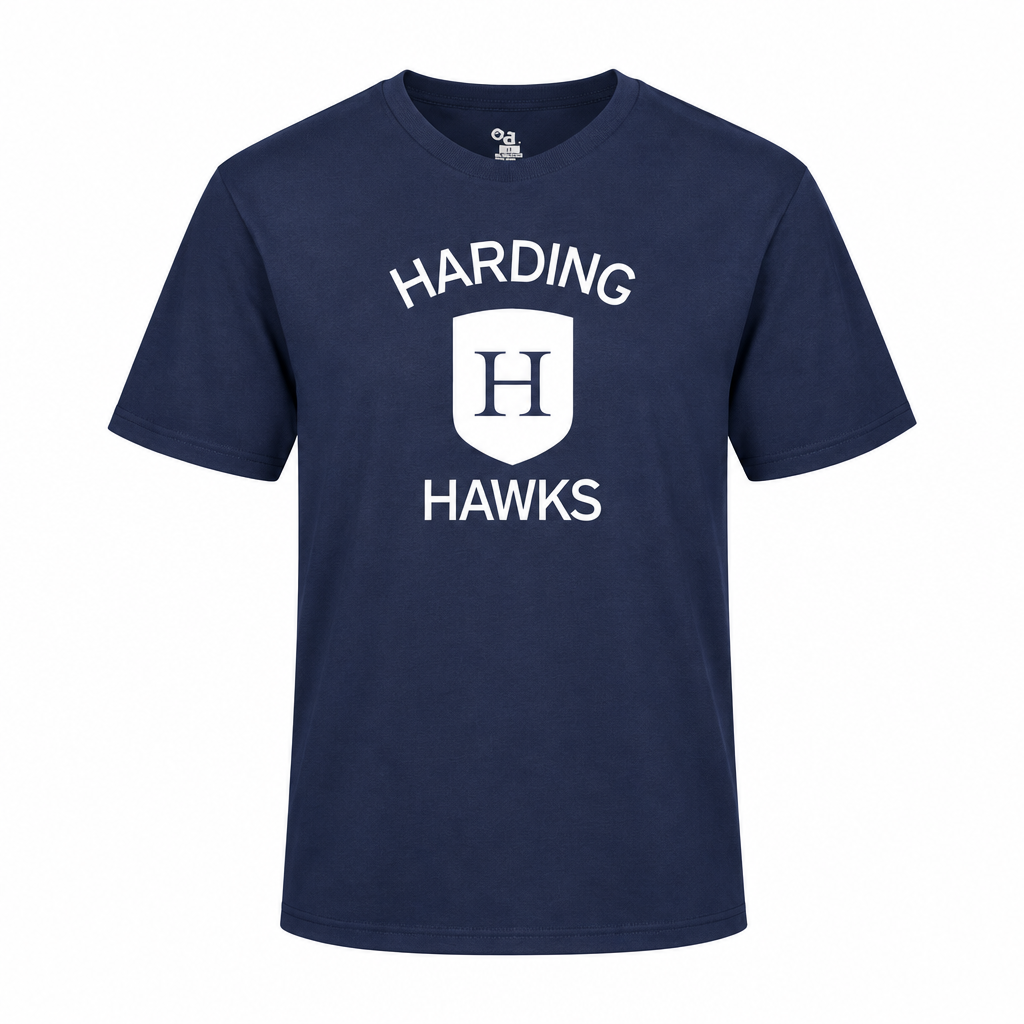 Youth V-Neck Badger Performance Tee - NAVY