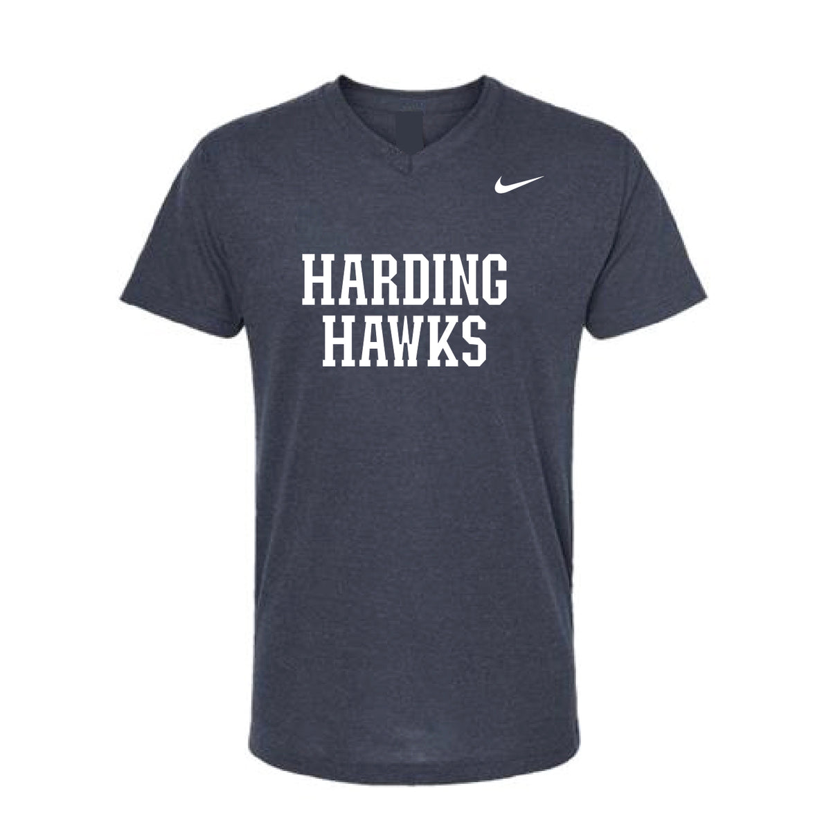 NIKE ADULT LADIES TRI-BLEND V-NECK TEE | NAVY