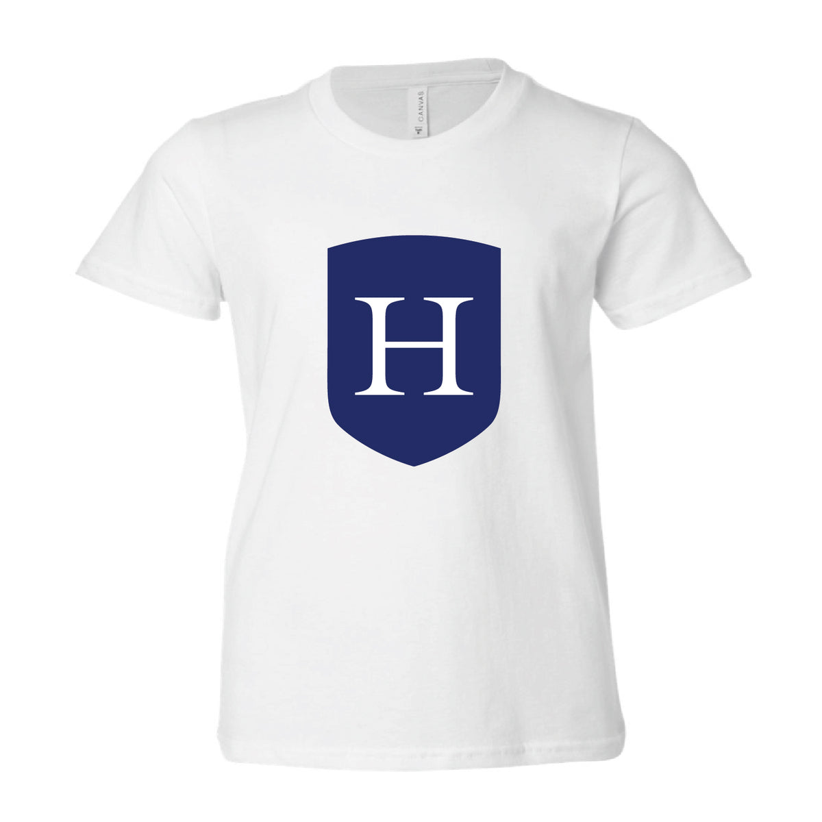 BELLA CANVAS WHITE TEE | HARDING CREST (HAWKS ON BACK)