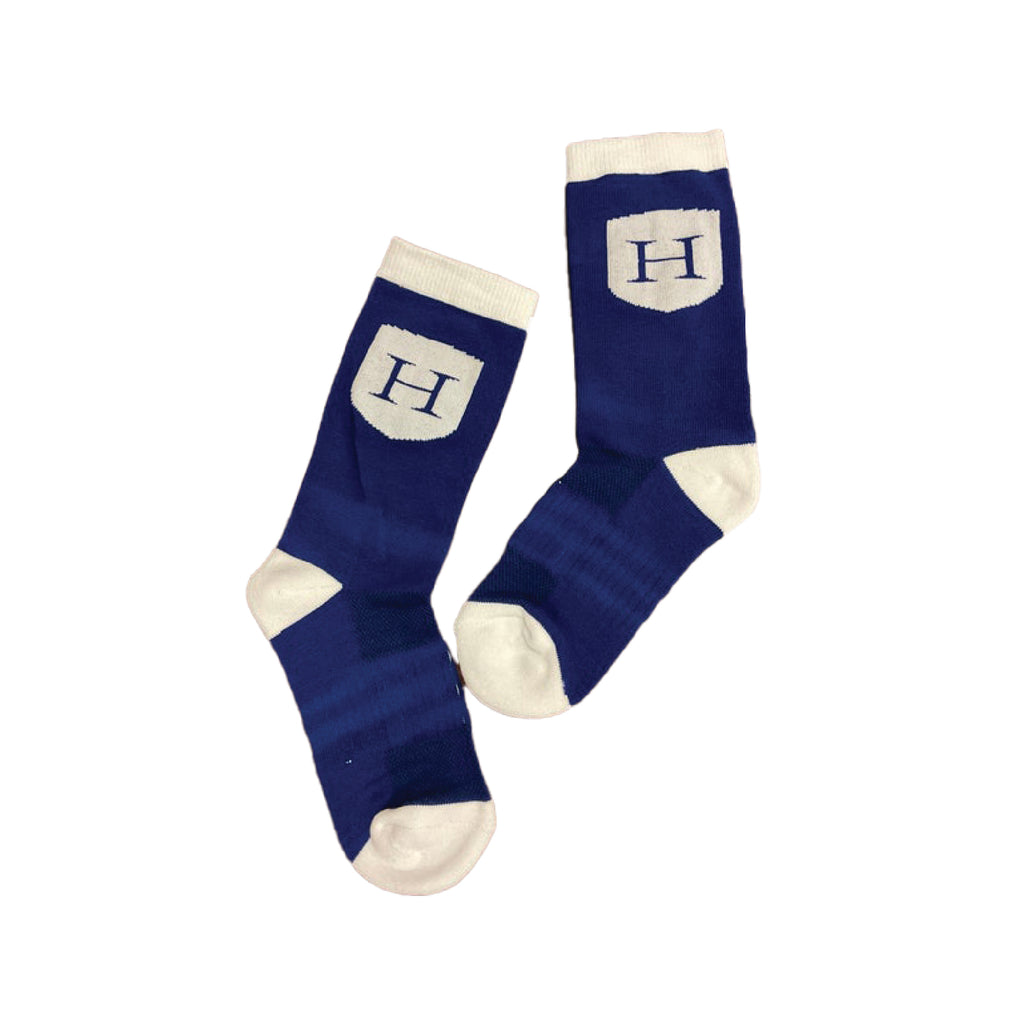 NAVY CREW SOCKS | WHITE CREST