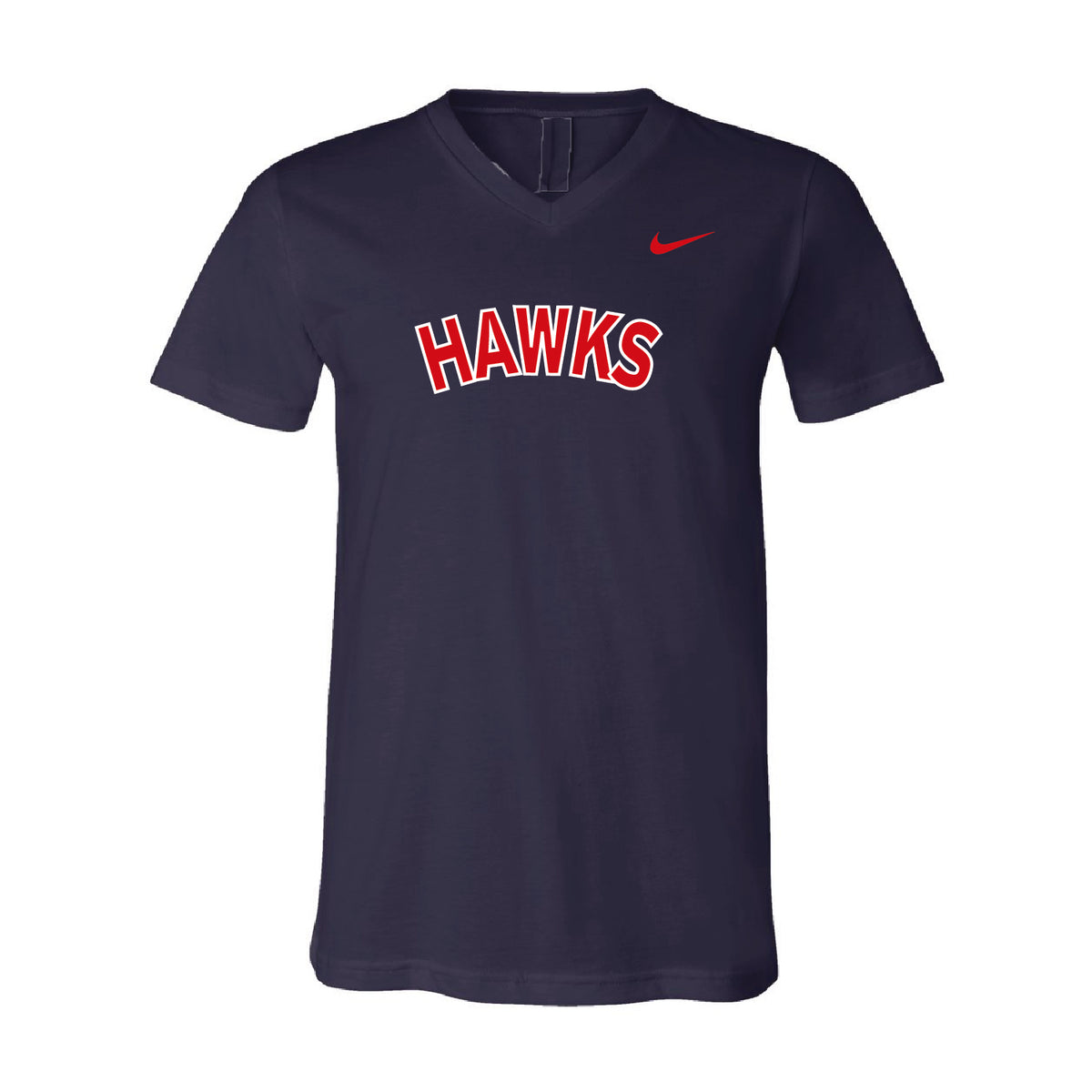 NIKE V-NECK DRI-FIT TEE | NAVY | YOUTH