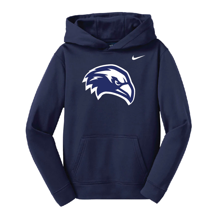 NIKE THERMA HOODIE | NAVY | YOUTH