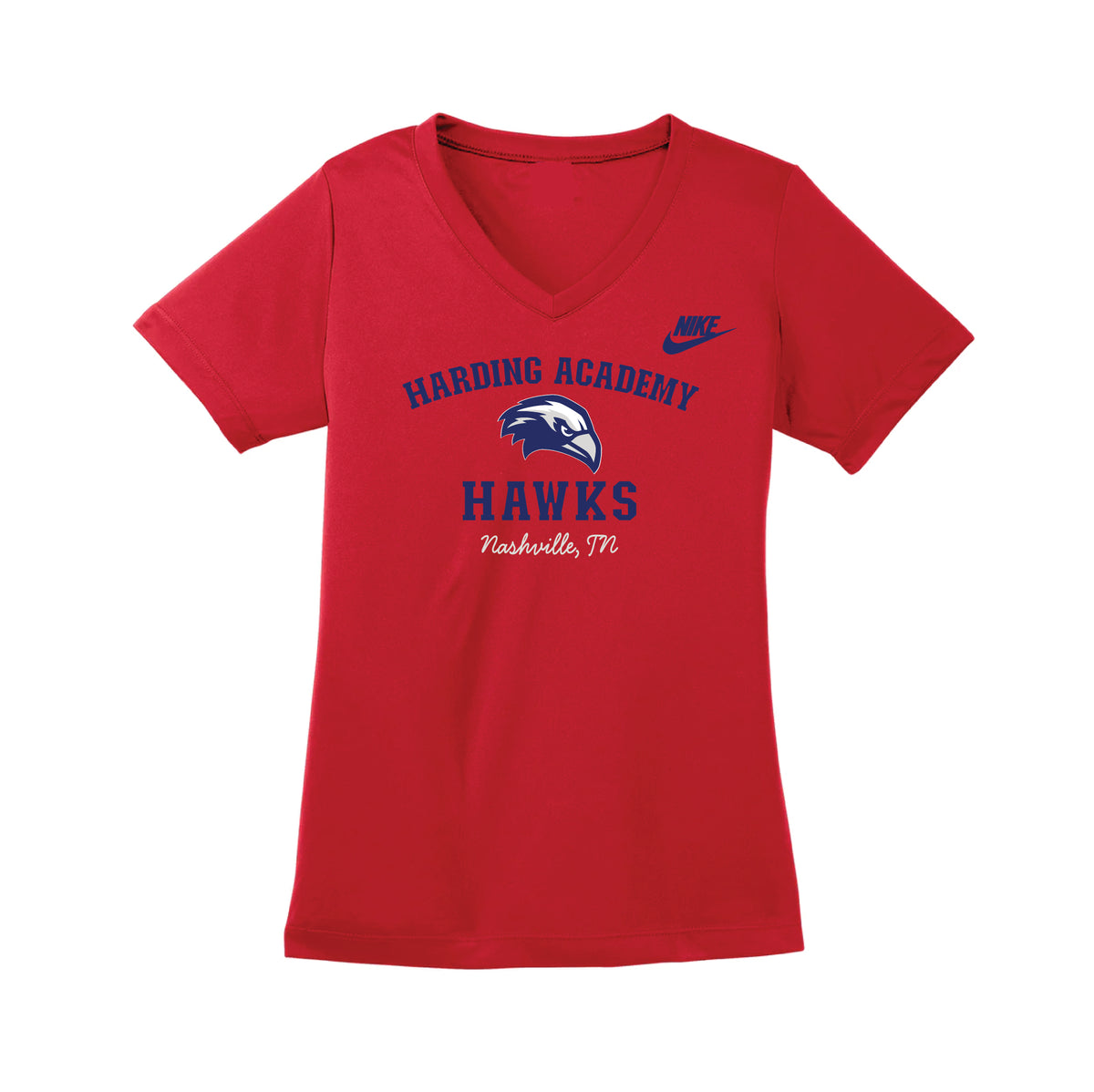 GIRLS NIKE LEGENDS VNECK TEE | RED